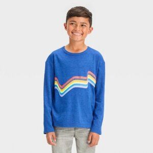 Cat & Jack Long Sleeve Blue T- Shirt Top